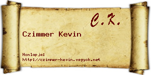 Czimmer Kevin névjegykártya